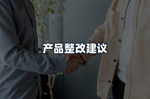 产品整改建议